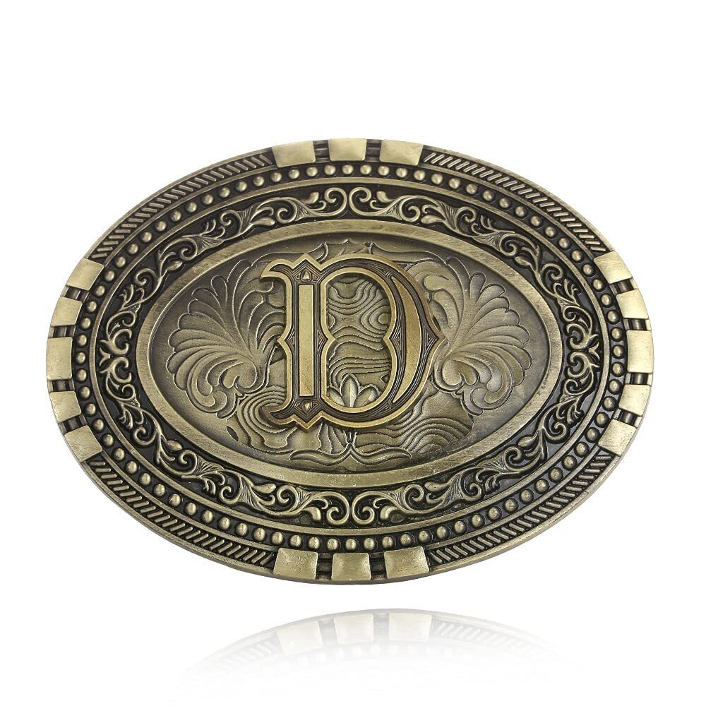 7762 Western cowboy belt buckle initials ABCDEF TO Z 's novelty upgraded